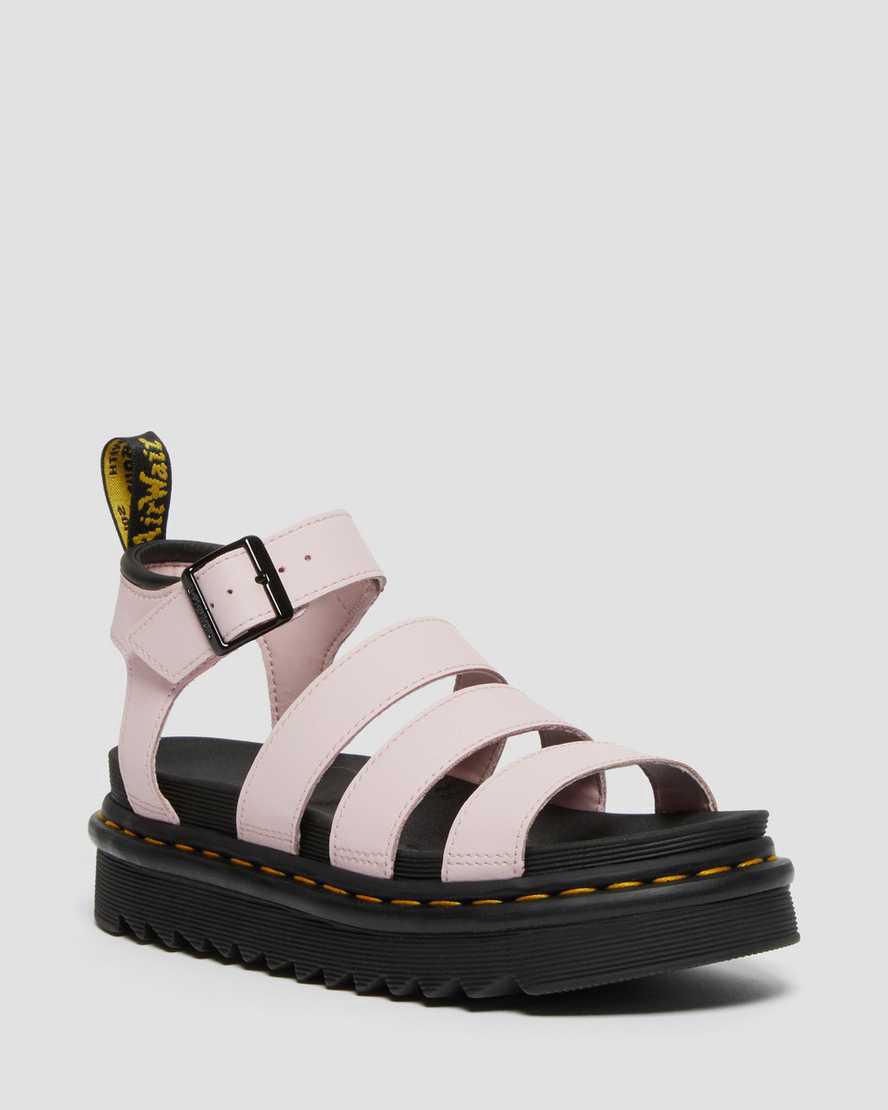 Dr Martens Blaire Hydro Leather Strap Gladiator-sandalen Damen Rosa | 189240-PNW