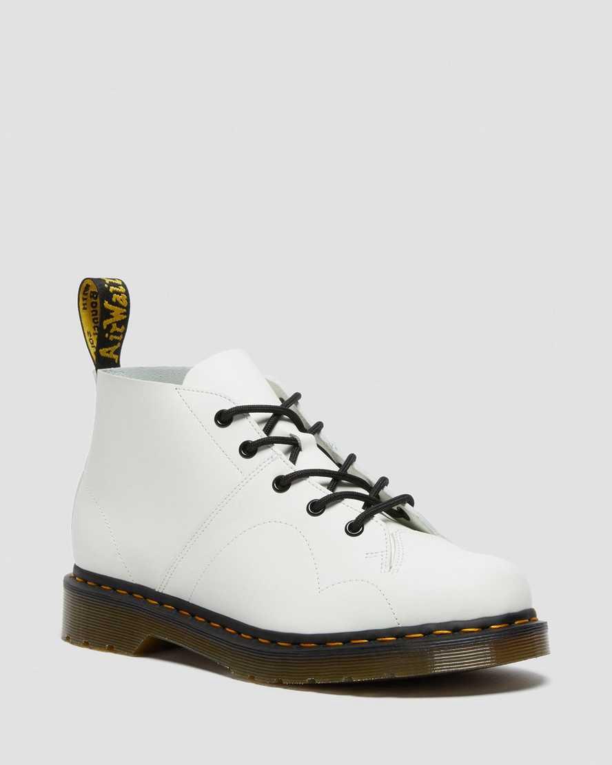 Dr Martens Church Smooth Leather Monkey Originals Boots Damen Weiß | 074981-ZXN