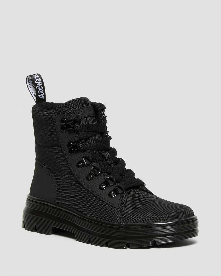 Dr Martens Combs Poly Stiefeletten Damen Schwarz | 386914-MTE