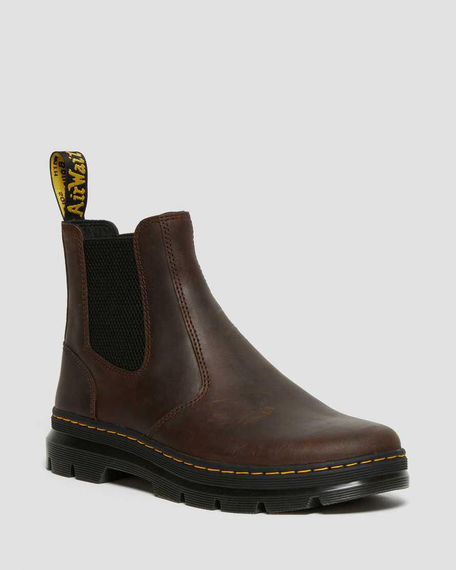 Dr Martens Embury Crazy Horse Leather Casual Chelsea Stiefel Herren Braun | 403816-IWS