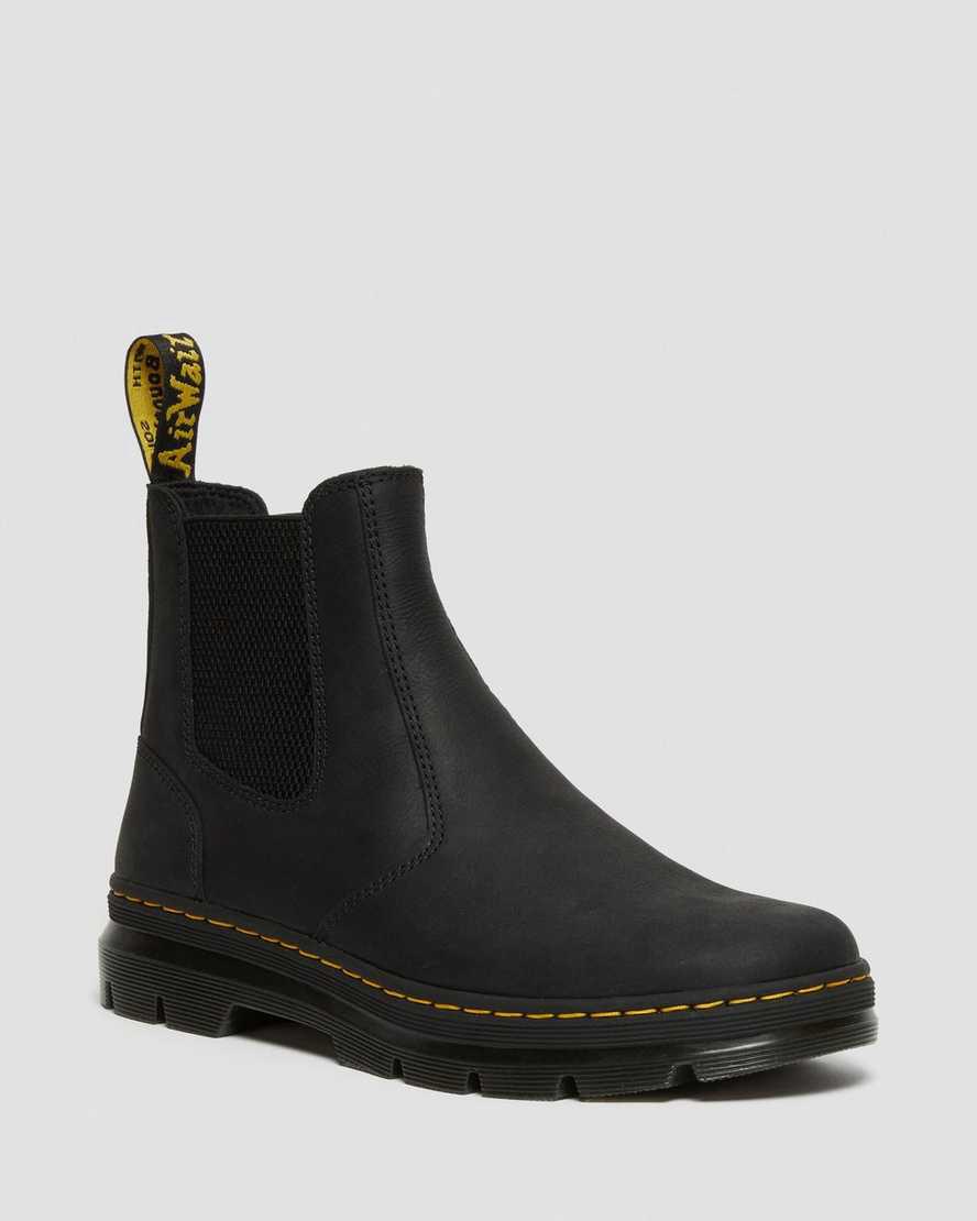 Dr Martens Embury Leather Casual Chelsea Stiefel Herren Schwarz | 846795-QTM