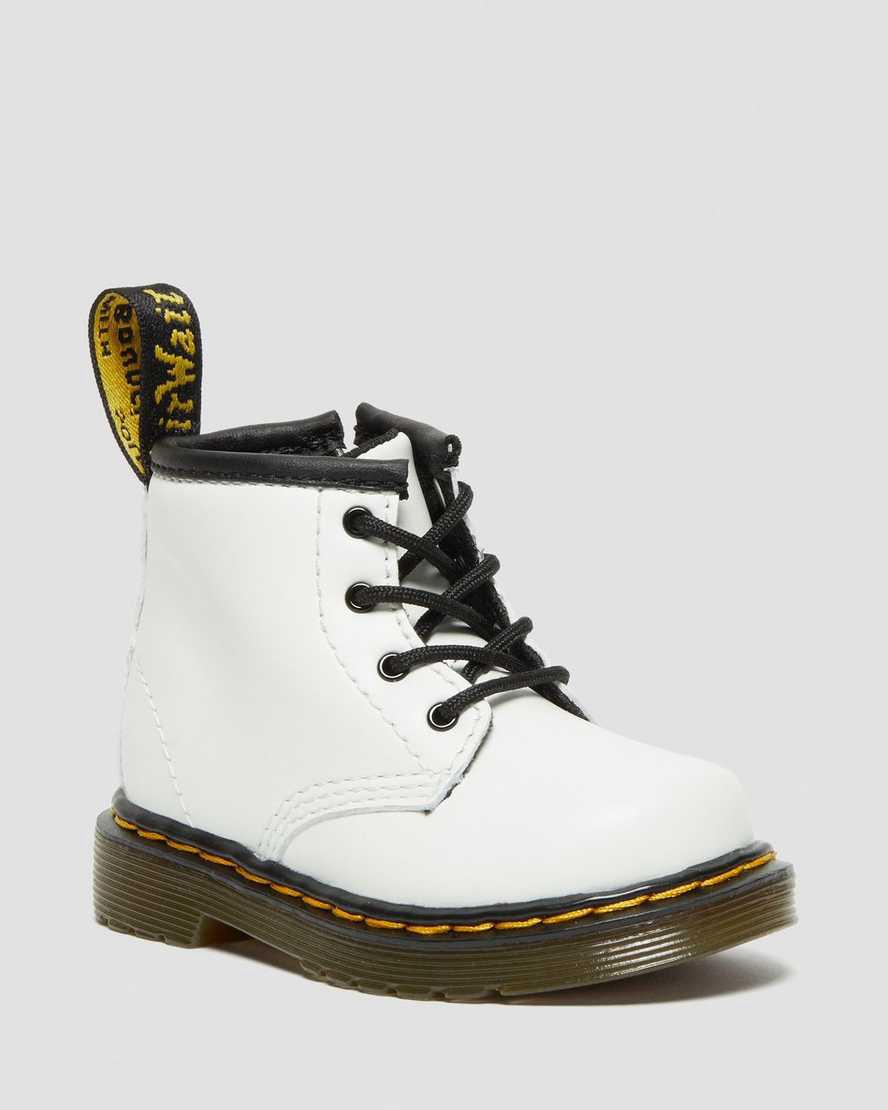 Dr Martens Infant 1460 Leather Schnürstiefel Kinder Weiß | 730986-SWB