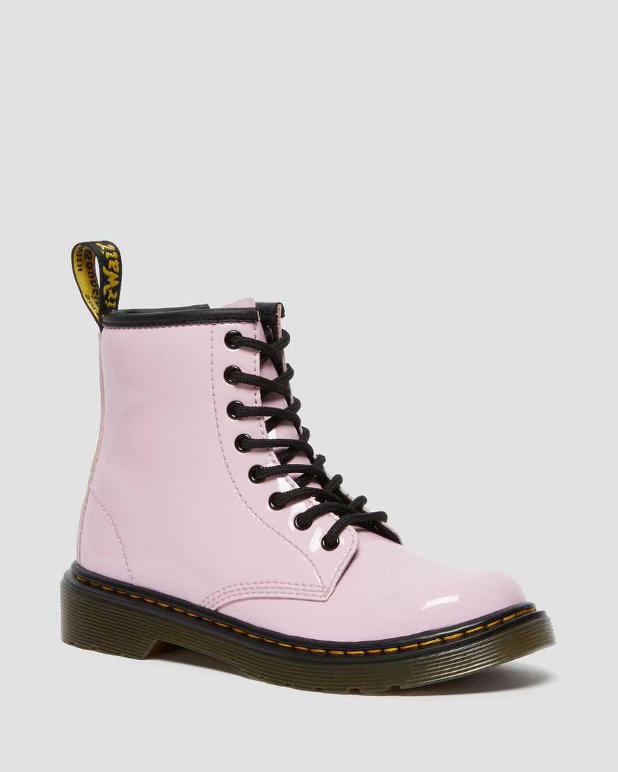 Dr Martens Junior 1460 Patent Leather Schnürstiefel Kinder Rosa | 803194-FGO