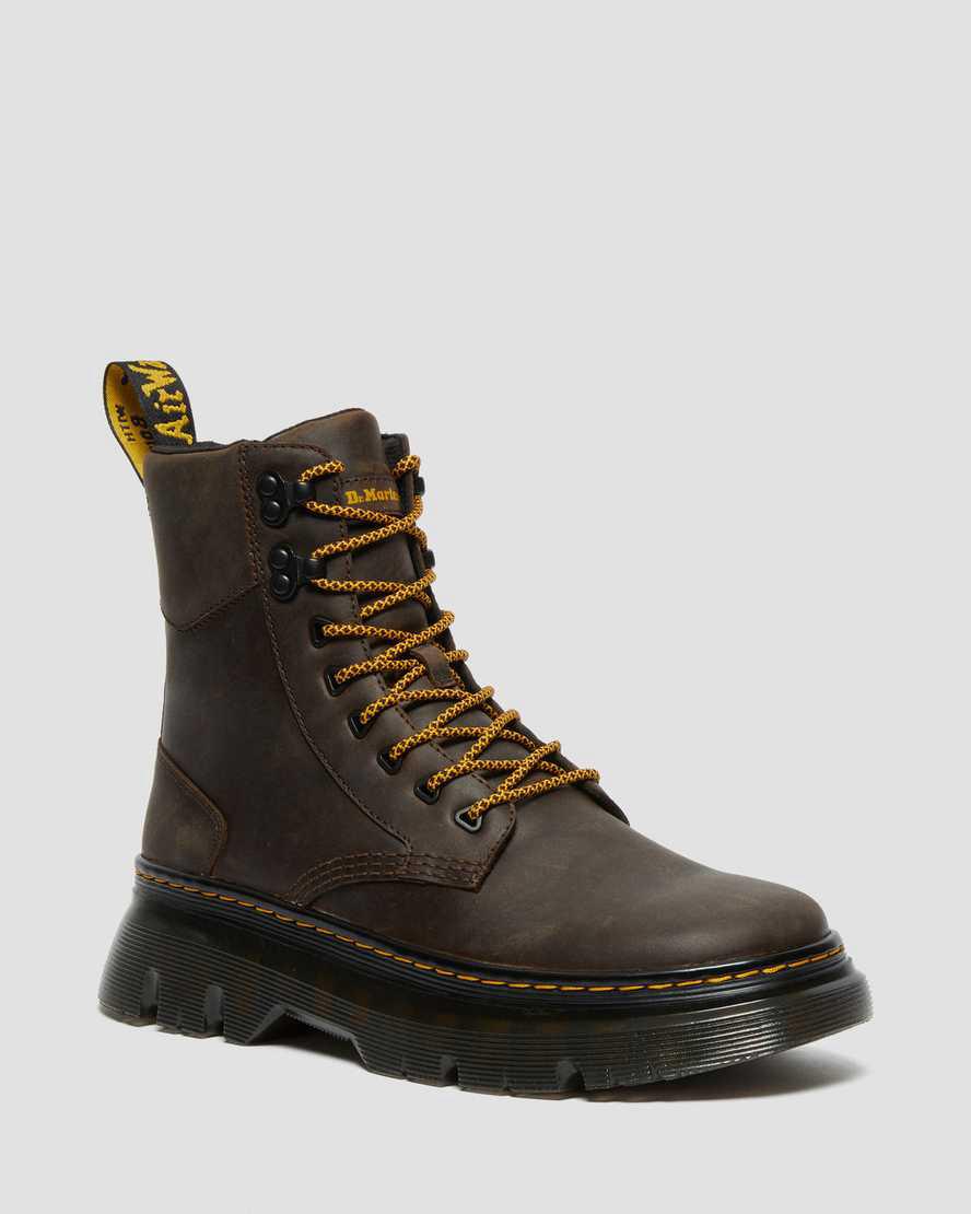 Dr Martens Tarik Crazy Horse Leather Utility Stiefeletten Herren Dunkelbraun | 254309-ESW