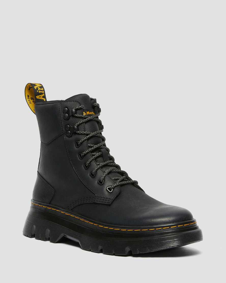 Dr Martens Tarik Wyoming Leather Utility Stiefeletten Damen Schwarz | 780369-DGJ