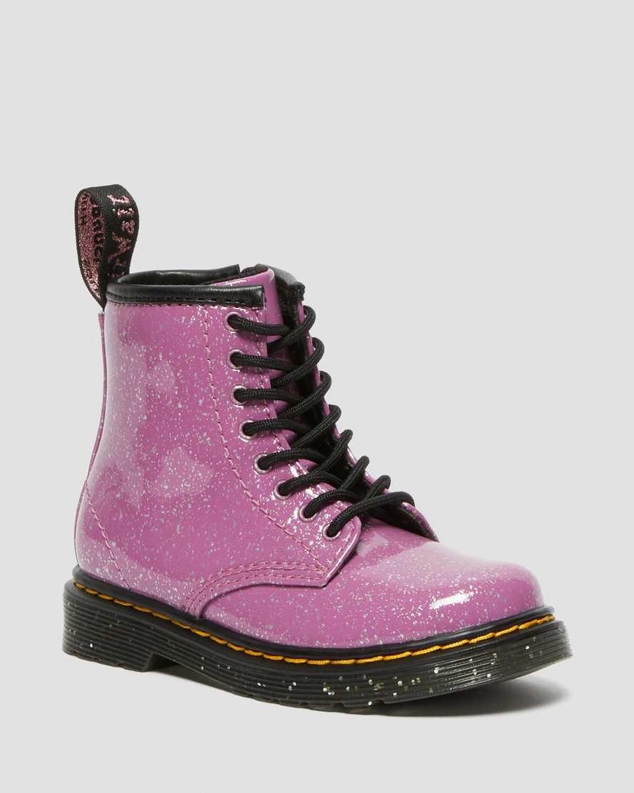 Dr Martens Toddler 1460 Glitter Schnürstiefel Kinder Rosa | 571602-QKN